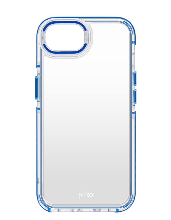 felixx Premium Hybrid Case transparent/blue - Shockproof mit Standfunktion für Apple iPhone SE4 - Copy – Bild 2