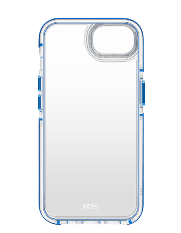 felixx Premium Hybrid Case transparent/blue - Shockproof mit Standfunktion für Apple iPhone SE4 - Copy – Bild 3