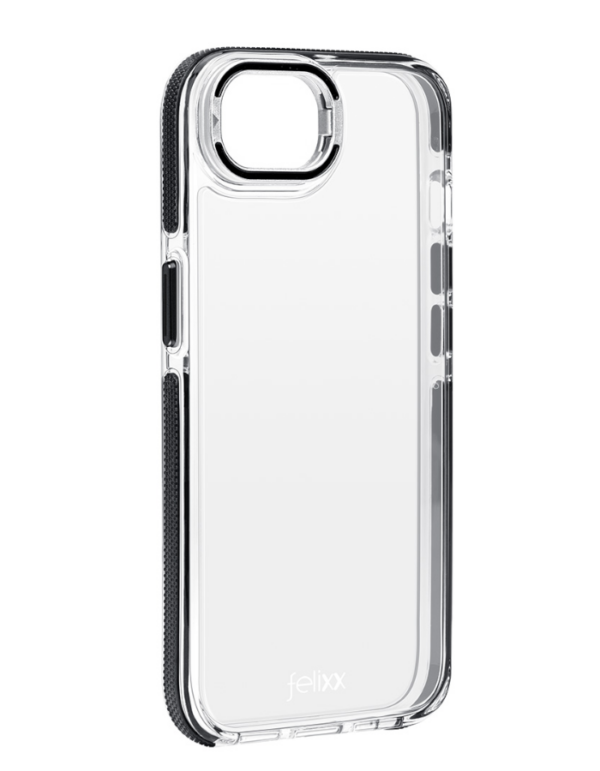 felixx Premium Hybrid Case transparent/black - Shockproof mit Standfunktion für Apple iPhone SE4 – Bild 4