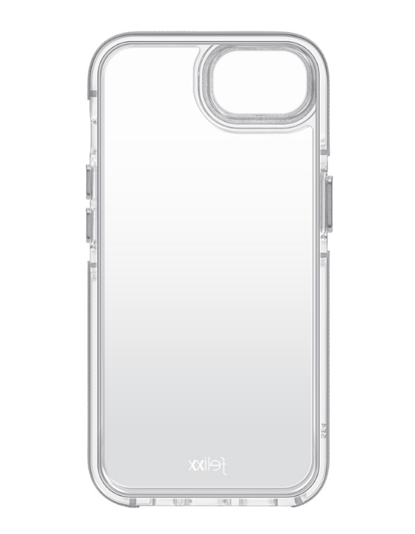 felixx Premium Hybrid Case transparent/grey - Shockproof mit Standfunktion für Apple iPhone SE4 – Bild 3