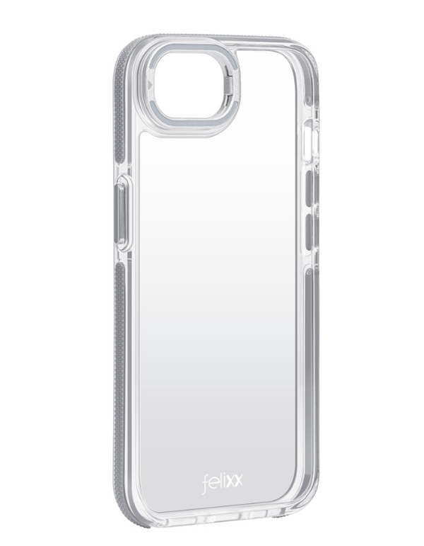 felixx Premium Hybrid Case transparent/grey - Shockproof mit Standfunktion für Apple iPhone SE4 – Bild 4