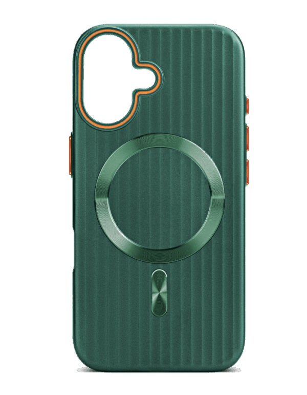 felixx Premium Metallic Soft Touch Design Magsafe Case Green für iPhone 16 – Bild 3