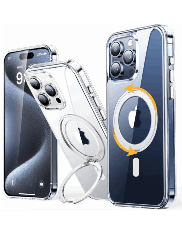 felixx Premium ORBIT Ring Case mit MagSafe für iPhone 16 Transparent/Silver – Bild 2