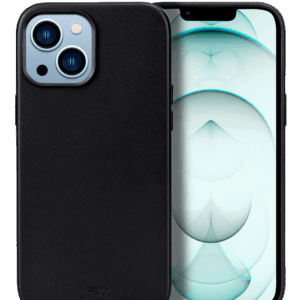 felixx Premium Leather Look Case Black MagSafe kompatibel für Apple iPhone 15