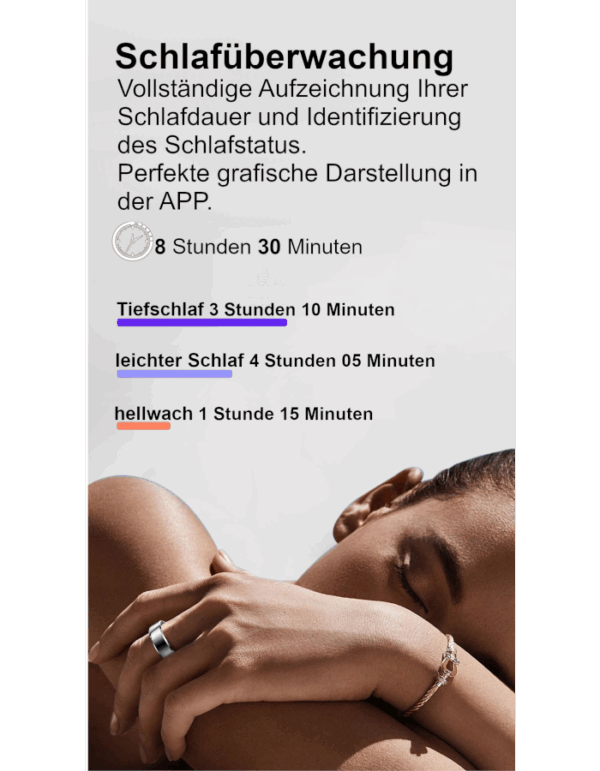 felixx Premium Smart Ring 6 (SR6) - Gold Edelstahl – Bild 5