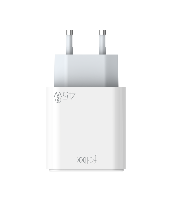 felixx 45W Ladegerät 1x USB Typ-C / 1x USB-A White – Bild 3