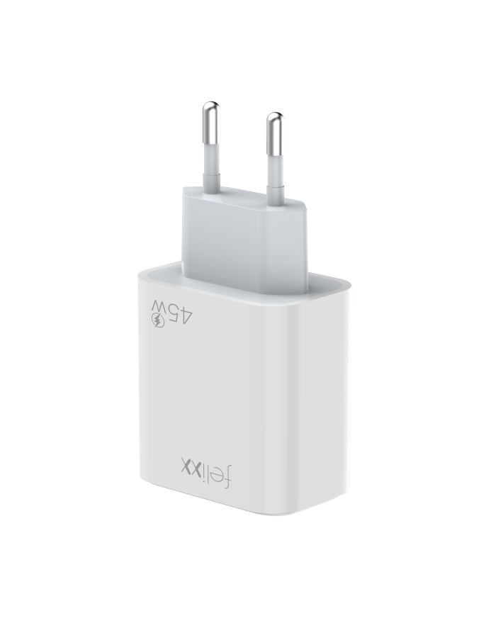felixx 45W Ladegerät 1x USB Typ-C / 1x USB-A White – Bild 2